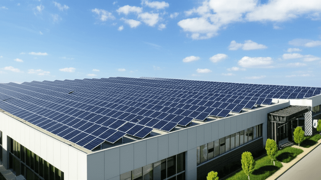 Commercial solar installation